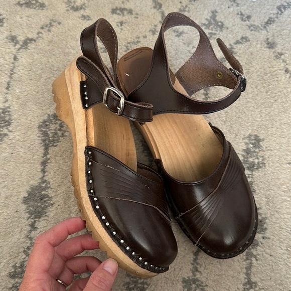 Troentorps clogs brown size 38. Toffelfabrik. Sweden - Picture 1 of 4